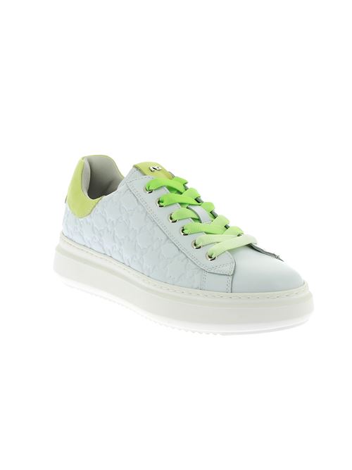 sneakers da donna in pelle bianca NERO GIARDINI | E409914D707